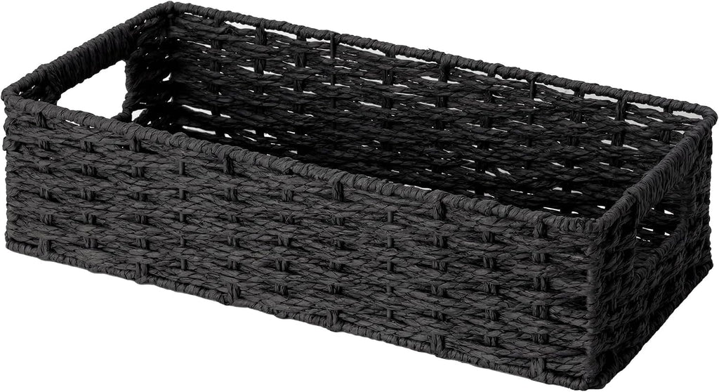 Water Hyacinth Toilet Paper Basket with Handles
