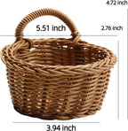 Woven Storage Basket With Handle Wicker Baskets Decorate Hanging Baskets |