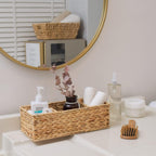Water Hyacinth Toilet Tank Baskets - Set of 2
