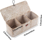 Whitewashed Seagrass Toilet Tank Basket with Lid