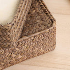 Flat Seagrass Storage Bins with Lids - Set of 2