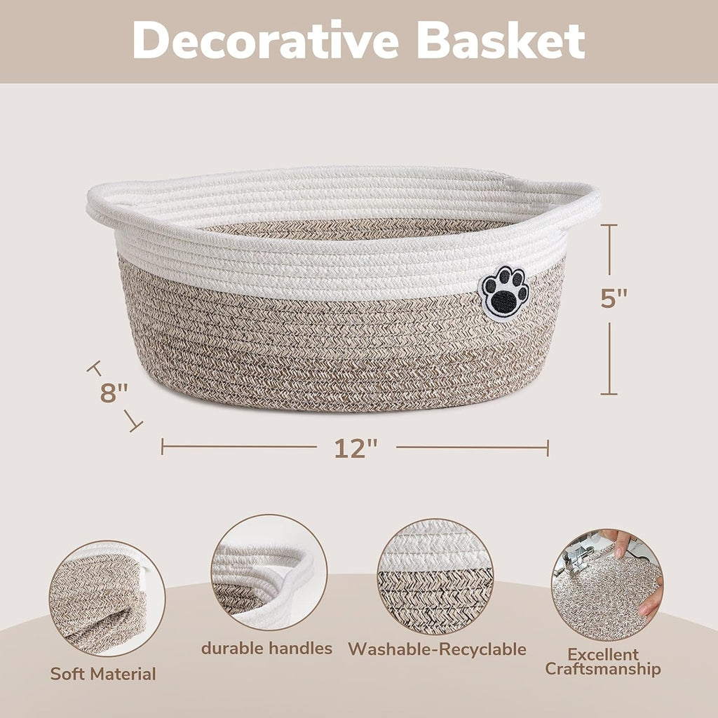 Mixed-Brown Woven Pet & Nursery Basket