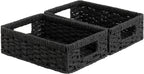 Natural Water Hyacinth Shelf Baskets - Set of 2