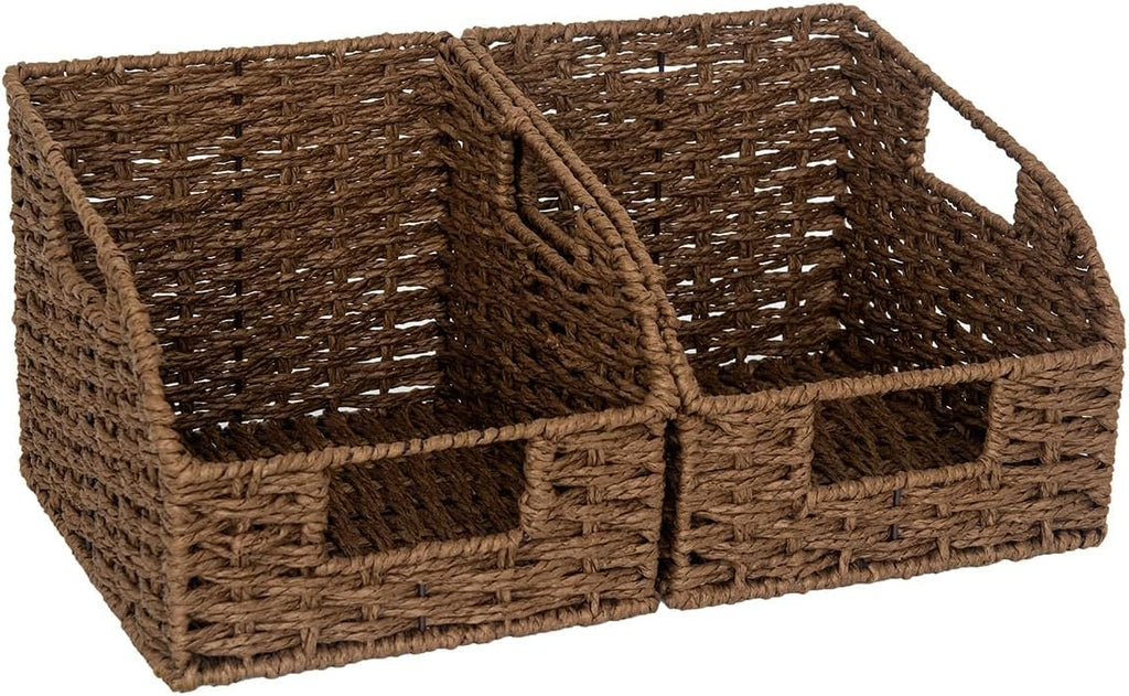 Water Hyacinth Pantry Baskets - Set of 2