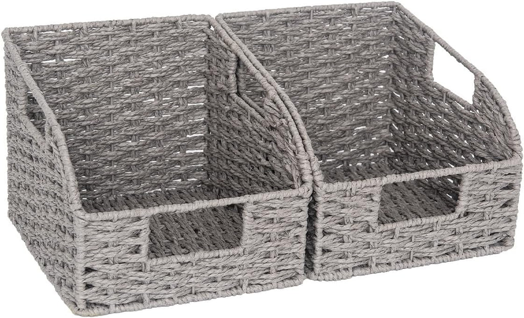 Water Hyacinth Pantry Baskets - Set of 2
