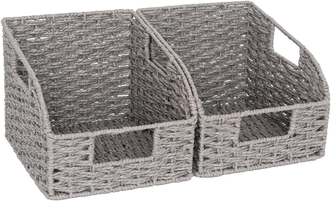 Water Hyacinth Pantry Baskets - Set of 2