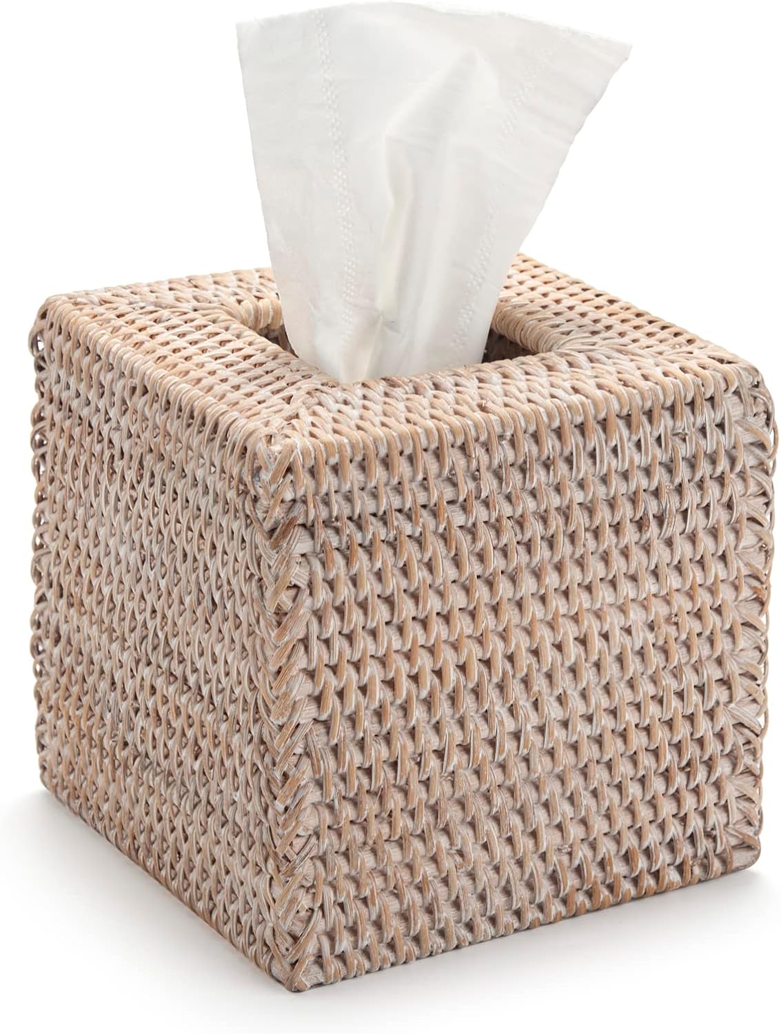Natural Rattan Tissue Box Cover