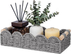Scalloped Paper Rope Toilet Storage Basket