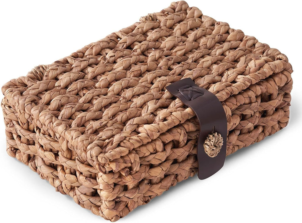 Large Water Hyacinth Decorative Box with Lid
