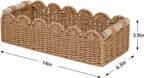 Scalloped Paper Rope Toilet Storage Basket