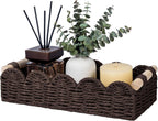 Scalloped Paper Rope Toilet Storage Basket