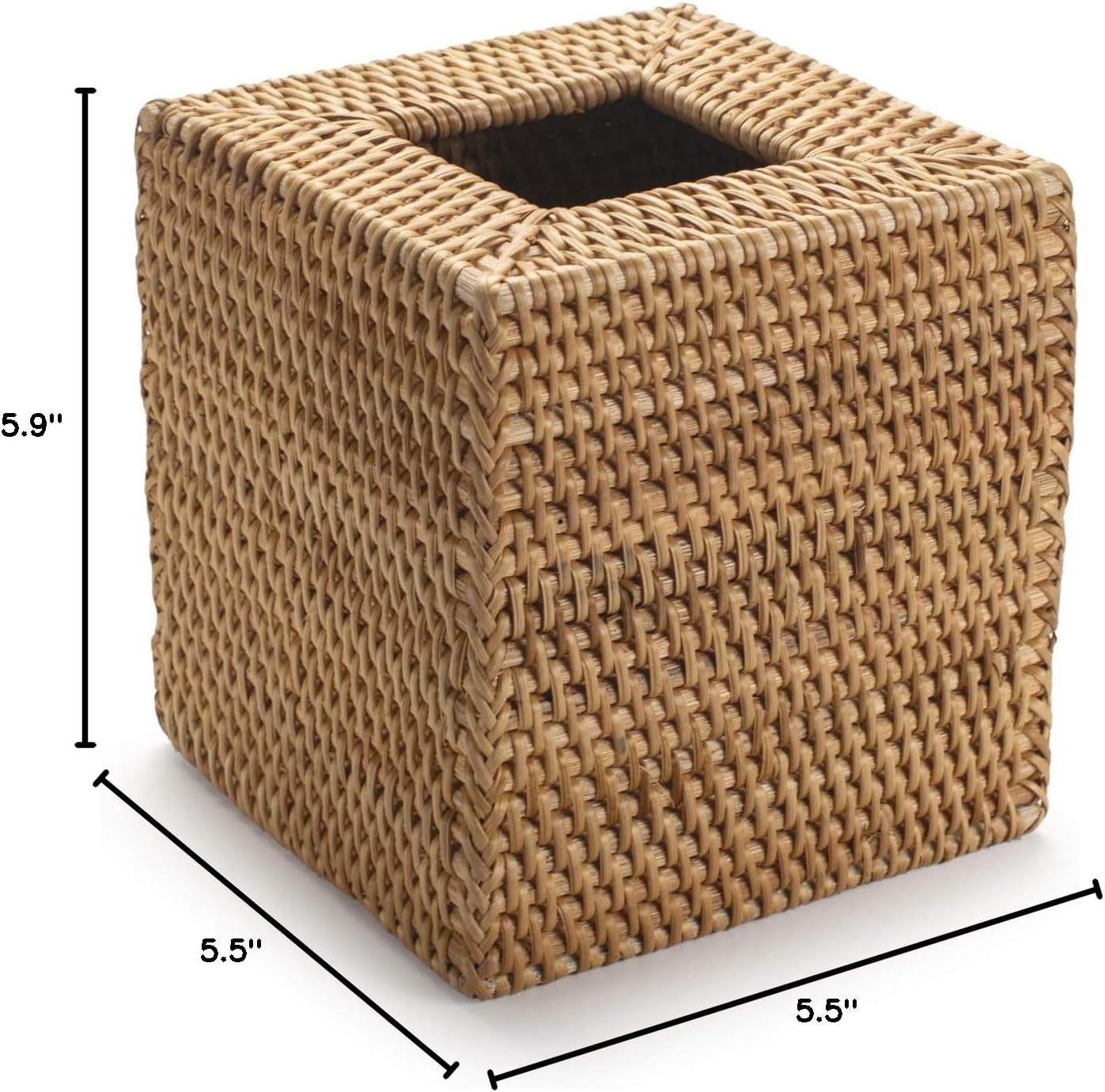 Natural Rattan Tissue Box Cover