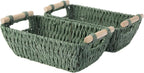 Large Water Hyacinth Storage Baskets - Set of 2