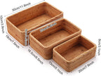 Stackable Rattan Catchall Baskets - Set of 3