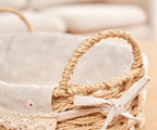 Lined Boho Wicker Baskets - Set of 2