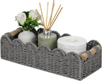 Scalloped Paper Rope Toilet Storage Basket