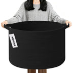 Cesta de manta tejida grande