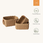 Small Paper Rope Storage Baskets - Set of 3