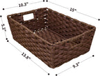Large Waterproof Wicker Storage Baskets - Set of 2