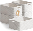 Small Cotton Rope Storage Baskets - Set of 5