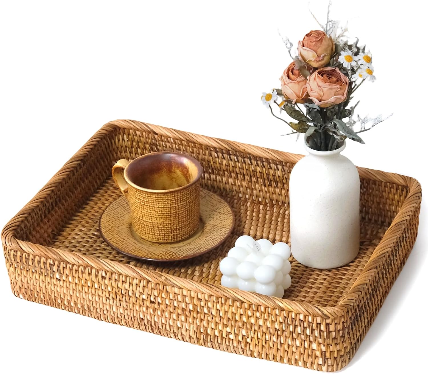Rattan Serving Trays - Set of 3