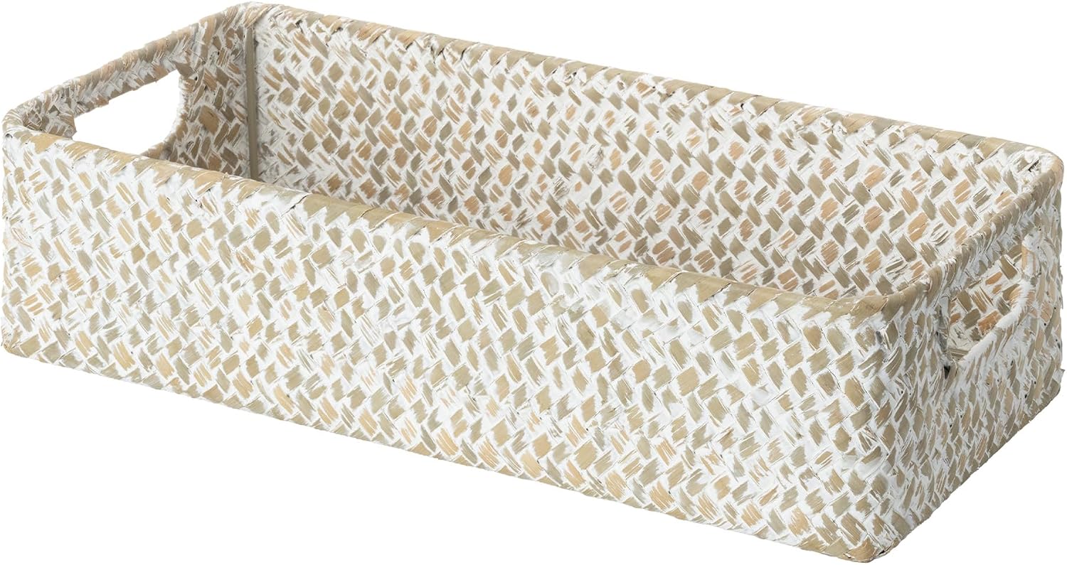 Water Hyacinth Toilet Paper Basket with Handles