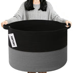 Cesta de manta tejida grande