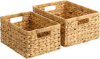 Medium Water Hyacinth Storage Baskets - Set of 2