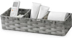 Divided Wicker Toilet Tank Basket