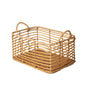 Rectangular Wicker Storage Basket with Handles – Shelf, Pantry & Home Organizer-091608-cc