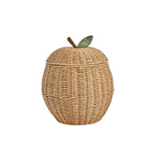 Pear Shaped Woven Storage Basket with Lid, Decorative Fruit Basket for Toys, Laundry & Home Organization-cc-091811