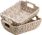 Large Water Hyacinth Storage Baskets - Set of 2