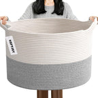 Cesta de manta tejida grande