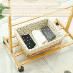 Lined Rectangular Wicker Storage Basket
