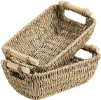 Large Water Hyacinth Storage Baskets - Set of 2