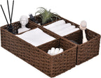 Water Hyacinth Toilet Tank Baskets - Set of 2