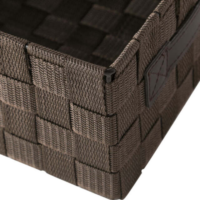 Slim Rectangular Woven Storage Bin