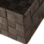 Slim Rectangular Woven Storage Bin