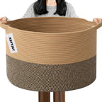 Cesta de manta tejida grande