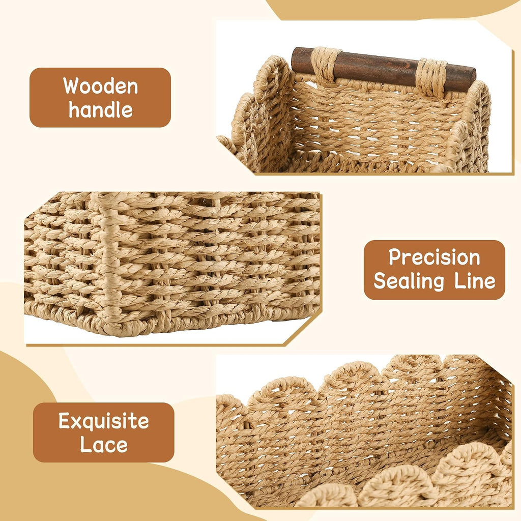 Wicker Toilet Paper Storage Basket