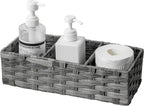 Divided Wicker Toilet Tank Basket