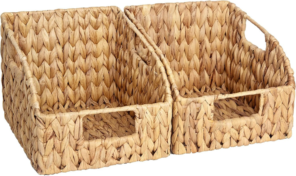 Water Hyacinth Pantry Baskets - Set of 2