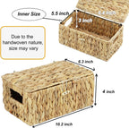 Small Water Hyacinth Basket with Lid