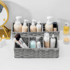 Divided Wicker Toilet Tank Basket