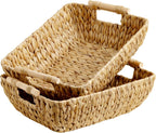 Large Water Hyacinth Storage Baskets - Set of 2
