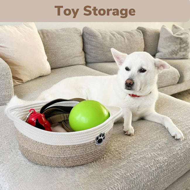 Cesta tejida para mascotas y guarder�a en color marr�n mixto Main Image