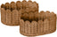 Mocha Scalloped Nursery Baskets - Set of 2
