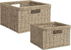Medium Water Hyacinth Storage Baskets - Set of 2