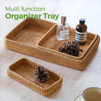 Rattan Serving Trays - Set of 3