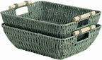 Large Water Hyacinth Storage Baskets - Set of 2